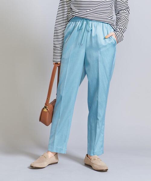 BEAUTY&YOUTH UNITED ARROWS（ビューティーアンドユースユナイテッドアローズ）の「サテン ドロースト イージーパンツ -ウォッシャブル-（その他パンツ・レディース・ダークグレー/ベージュ/オリーブ/ライトブルー・XS/S/M/L）」の8枚目の写真