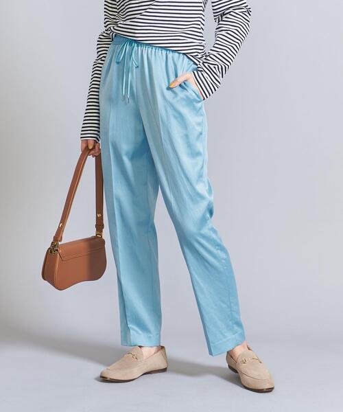 BEAUTY&YOUTH UNITED ARROWS（ビューティーアンドユースユナイテッドアローズ）の「サテン ドロースト イージーパンツ -ウォッシャブル-（その他パンツ・レディース・ダークグレー/ベージュ/オリーブ/ライトブルー・XS/S/M/L）」の9枚目の写真