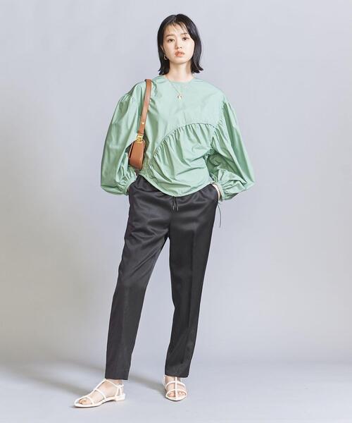 BEAUTY&YOUTH UNITED ARROWS（ビューティーアンドユースユナイテッドアローズ）の「サテン ドロースト イージーパンツ -ウォッシャブル-（その他パンツ・レディース・ダークグレー/ベージュ/オリーブ/ライトブルー・XS/S/M/L）」の14枚目の写真