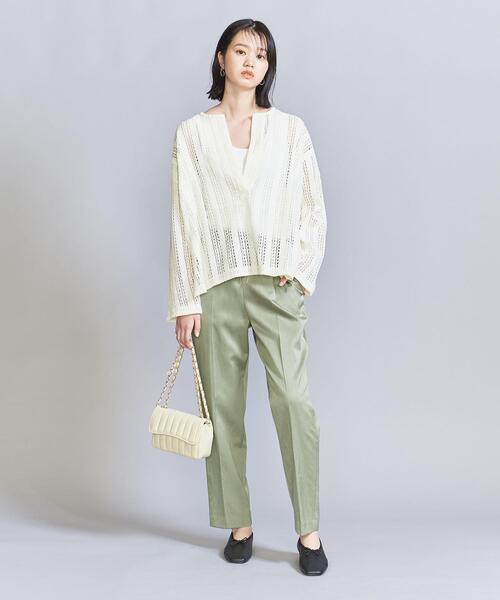 BEAUTY&YOUTH UNITED ARROWS（ビューティーアンドユースユナイテッドアローズ）の「サテン ドロースト イージーパンツ -ウォッシャブル-（その他パンツ・レディース・ダークグレー/ベージュ/オリーブ/ライトブルー・XS/S/M/L）」の20枚目の写真