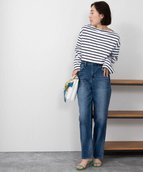 NOLLEY’S（ノーリーズ）の「【Healthy denim/ヘルシーデニム】Clover（デニムパンツ・レディース・ネイビー/サックスブルー・25/24/23）」の6枚目の写真