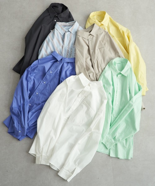 CIAOPANIC(チャオパニック)の「ビッグシルエットオーバーシャツ(シャツ/ブラウス・レディース・チャコールグレー/スカイブルー/グレー/イエロー/ブルー/ミント/ホワイト/パープル/ブラウン・XX-LARGE/XXX-LARGE)」の2枚目の写真