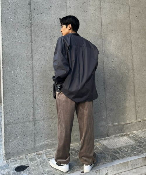 CIAOPANIC(チャオパニック)の「ビッグシルエットオーバーシャツ(シャツ/ブラウス・レディース・チャコールグレー/スカイブルー/グレー/イエロー/ブルー/ミント/ホワイト/パープル/ブラウン・XX-LARGE/XXX-LARGE)」の10枚目の写真