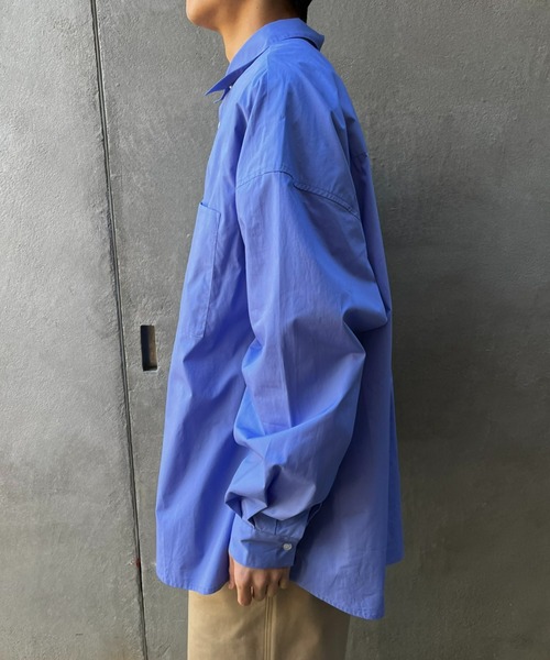 CIAOPANIC(チャオパニック)の「ビッグシルエットオーバーシャツ(シャツ/ブラウス・レディース・チャコールグレー/スカイブルー/グレー/イエロー/ブルー/ミント/ホワイト/パープル/ブラウン・XX-LARGE/XXX-LARGE)」の19枚目の写真