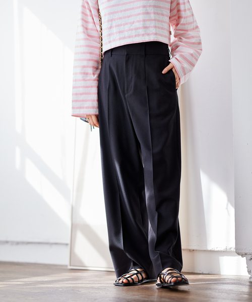 JOURNAL STANDARD(ジャーナルスタンダード)の「RENUサマーオックスハイウエストパンツ(スラックス・レディース・ブラック/ベージュ・36/38)」の6枚目の写真