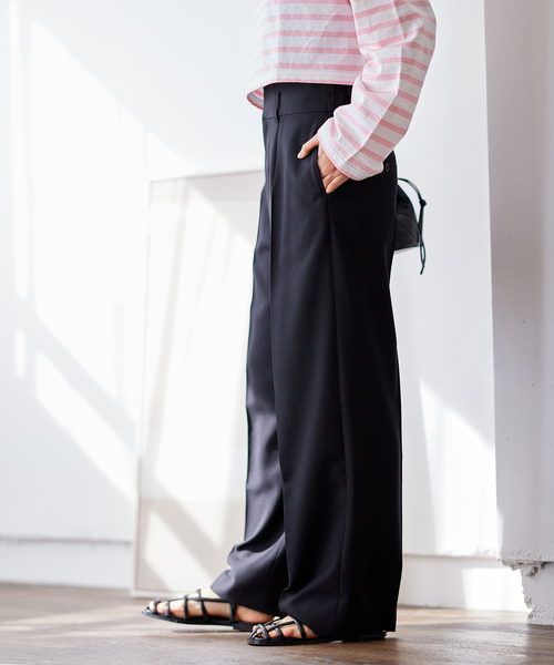 JOURNAL STANDARD(ジャーナルスタンダード)の「RENUサマーオックスハイウエストパンツ(スラックス・レディース・ブラック/ベージュ・36/38)」の7枚目の写真
