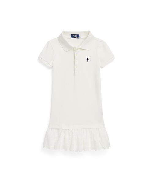 アイレット ストレッチ メッシュ ポロ ドレス