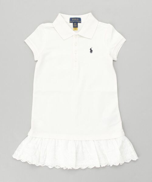 アイレット ストレッチ メッシュ ポロ ドレス