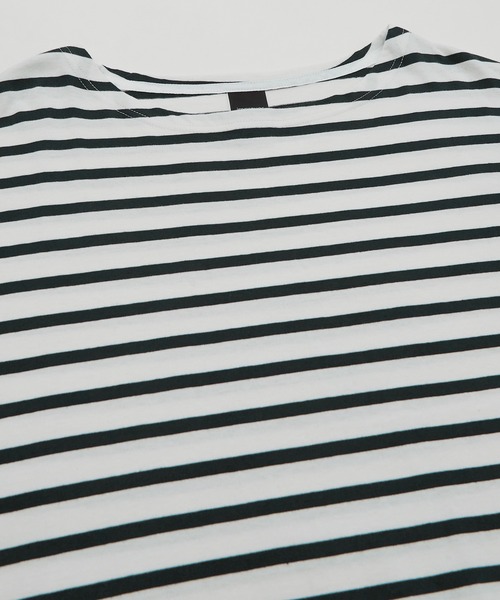 improves（インプローブス）の「【improves】ボーダー ボートネック 五分袖 バスクシャツ（Tシャツ/カットソー・メンズ・ブラック×ホワイト/ホワイト×ネイビー・LARGE/MEDIUM）」の10枚目の写真