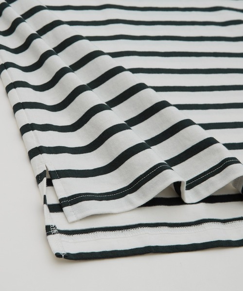 improves（インプローブス）の「【improves】ボーダー ボートネック 五分袖 バスクシャツ（Tシャツ/カットソー・メンズ・ブラック×ホワイト/ホワイト×ネイビー・LARGE/MEDIUM）」の4枚目の写真