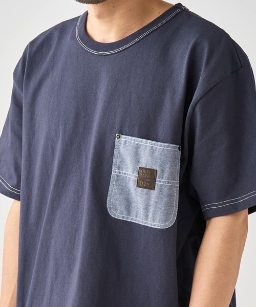 KRIFF MAYER(クリフメイヤー)の「DIYクールタフ半袖ポケT(Tシャツ/カットソー・メンズ・オフホワイト/カーキ/チャコール/ネイビー・MEDIUM/LARGE/X-LARGE)」の10枚目の写真
