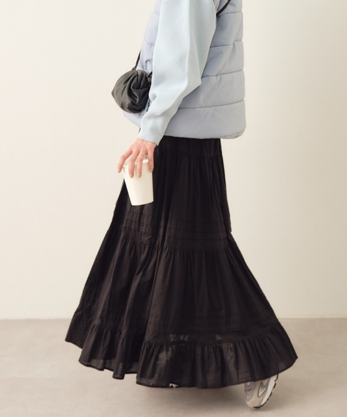 CIAOPANIC TYPY(チャオパニックティピー)の「タックボリュームスカート(スカート・レディース・イエロー/ホワイト/ブラック・ONE SIZE)」の5枚目の写真