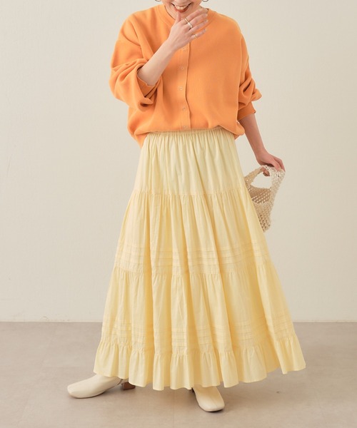 CIAOPANIC TYPY(チャオパニックティピー)の「タックボリュームスカート(スカート・レディース・イエロー/ホワイト/ブラック・ONE SIZE)」の6枚目の写真