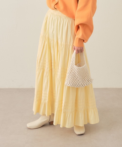 CIAOPANIC TYPY(チャオパニックティピー)の「タックボリュームスカート(スカート・レディース・イエロー/ホワイト/ブラック・ONE SIZE)」の18枚目の写真