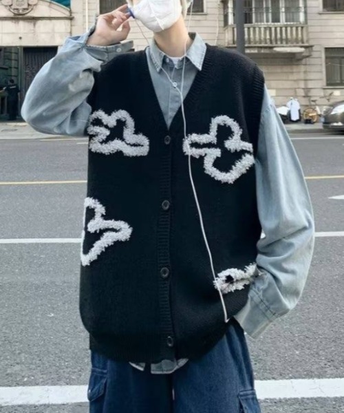 MGV(エムジーヴィー)の「Vネックニットベスト(ベスト・メンズ・ブラック・MEDIUM/X-LARGE/LARGE)」の6枚目の写真