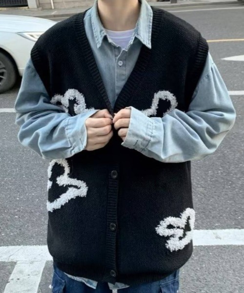 MGV(エムジーヴィー)の「Vネックニットベスト(ベスト・メンズ・ブラック・MEDIUM/X-LARGE/LARGE)」の8枚目の写真