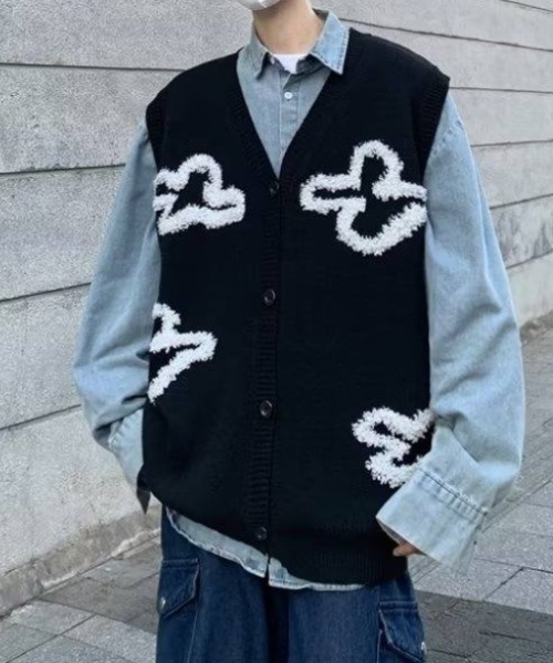 MGV(エムジーヴィー)の「Vネックニットベスト(ベスト・メンズ・ブラック・MEDIUM/X-LARGE/LARGE)」の10枚目の写真