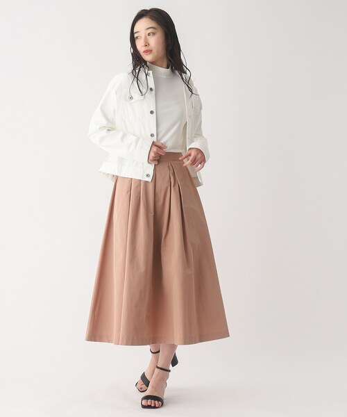 OPAQUE.CLIP（オペークドットクリップ）の「◆ストレッチ コットン混 デニムジャケット（デニムジャケット・レディース・ダークネイビー/オフホワイト/ブルー・38/40）」の5枚目の写真