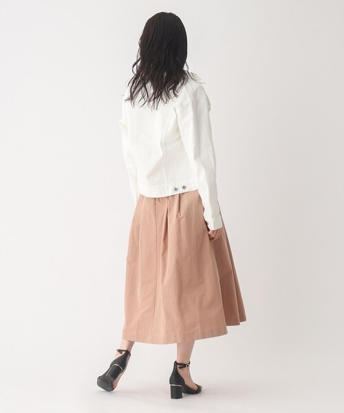 OPAQUE.CLIP（オペークドットクリップ）の「◆ストレッチ コットン混 デニムジャケット（デニムジャケット・レディース・ダークネイビー/オフホワイト/ブルー・38/40）」の7枚目の写真