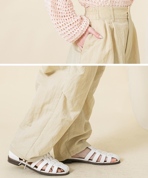 audrey and john wad（オードリーアンドジョンワッド）の「ナイロンワッシャーカーゴパンツ（カーゴパンツ・レディース・ライトベージュ/ライトカーキ・M）」の14枚目の写真