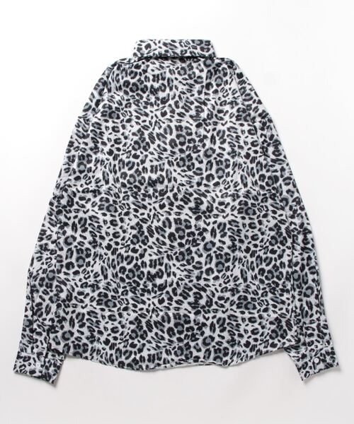 ヒョウ柄オーバーサイズ長袖シャツ(NEZ)（シャツ/ブラウス