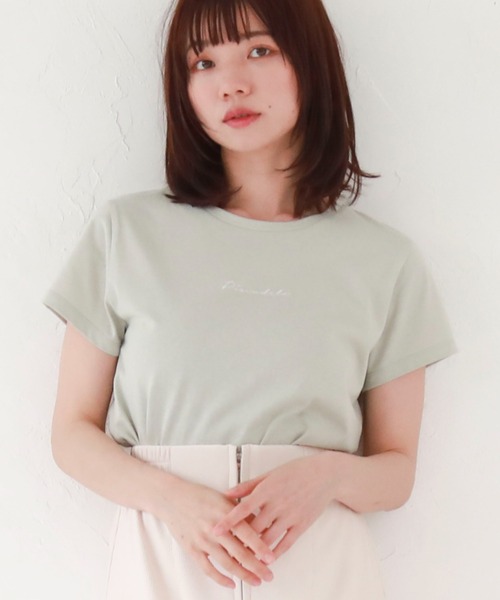 archives(アルシーヴ)の「刺繍チビTee(Tシャツ/カットソー・レディース・ピンク/ミント/ブラック/オフホワイト/チャコールグレー・MEDIUM)」の19枚目の写真