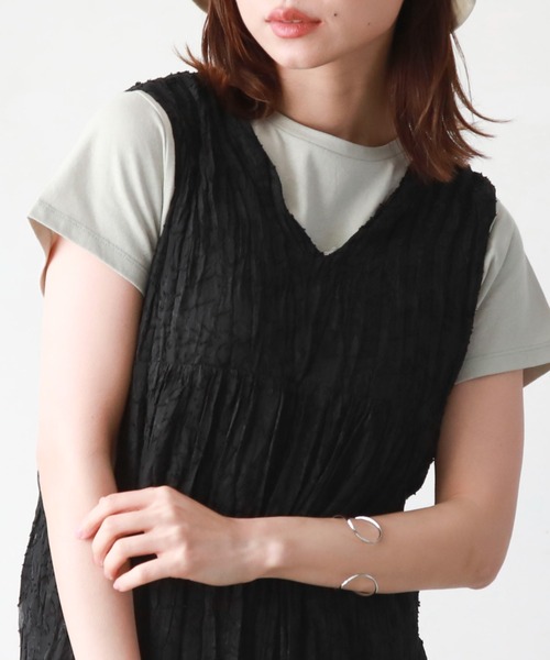 archives(アルシーヴ)の「刺繍チビTee(Tシャツ/カットソー・レディース・ピンク/ミント/ブラック/オフホワイト/チャコールグレー・MEDIUM)」の20枚目の写真