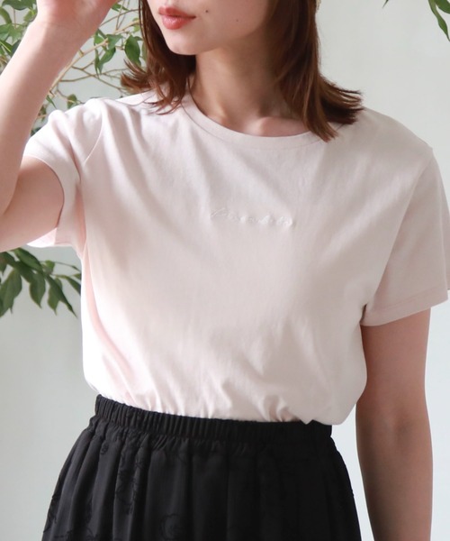 archives(アルシーヴ)の「刺繍チビTee(Tシャツ/カットソー・レディース・ピンク/ミント/ブラック/オフホワイト/チャコールグレー・MEDIUM)」の12枚目の写真