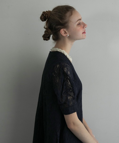 BONLECILL noir（ボンルシールノワール）の「【BONLECILL noir】ツイストデザインパールネックレス/チョーカー（チョーカー・レディース・オフホワイト・FREE）」の4枚目の写真