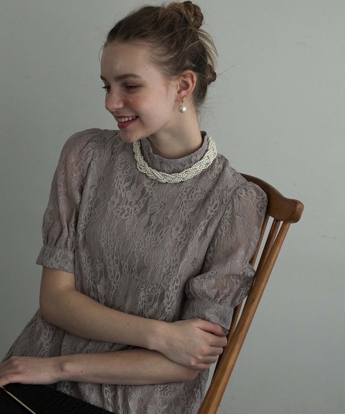 BONLECILL noir（ボンルシールノワール）の「【BONLECILL noir】ツイストデザインパールネックレス/チョーカー（チョーカー・レディース・オフホワイト・FREE）」の10枚目の写真