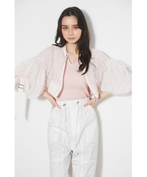 ボリュームチュールショートブルゾン