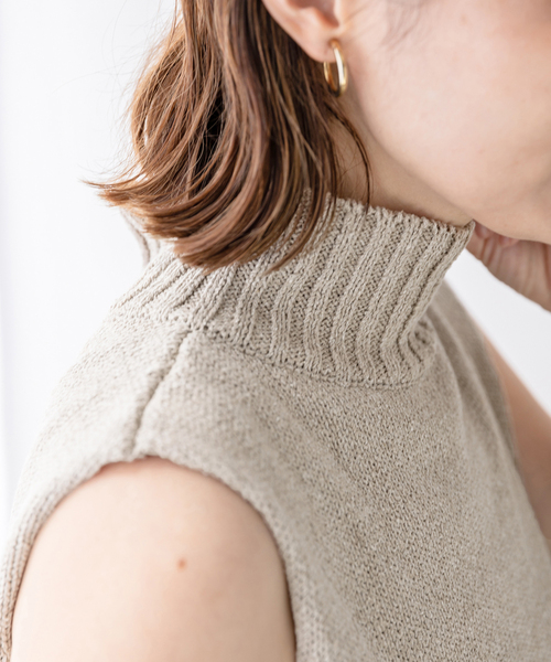 ドゥーズィエムクラスLinenリネン ハイネックプルオーバー ノースリーブ Deuxieme Classe（ドゥーズィエムクラス）の「*Lily Linen