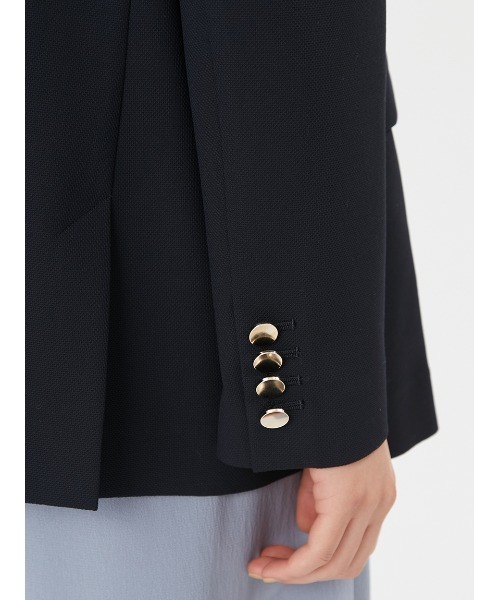 FRAY I.D（フレイアイディー）の「金釦ダブルテーラードジャケット（テーラードジャケット・レディース・ネイビー/ベージュ/グレー・0/1）」の17枚目の写真