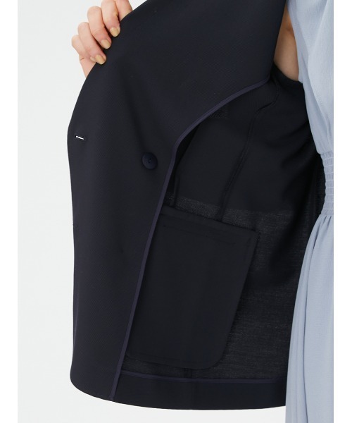 FRAY I.D（フレイアイディー）の「金釦ダブルテーラードジャケット（テーラードジャケット・レディース・ネイビー/ベージュ/グレー・0/1）」の19枚目の写真