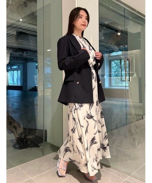 FRAY I.D（フレイアイディー）の「金釦ダブルテーラードジャケット（テーラードジャケット・レディース・ネイビー/ベージュ/グレー・0/1）」の5枚目の写真