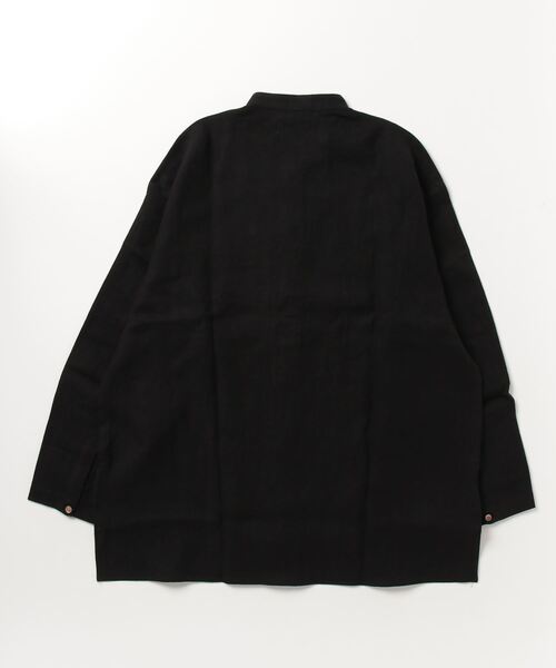 BALLAST ARK（バラストアーク）の「BALLAST ARK / バラストアーク：FRENCH LINEN SHIRTS：BA07-SH001[AST]（Tシャツ/カットソー・メンズ・ブラック/ブラウン系その他・M/L）」の3枚目の写真