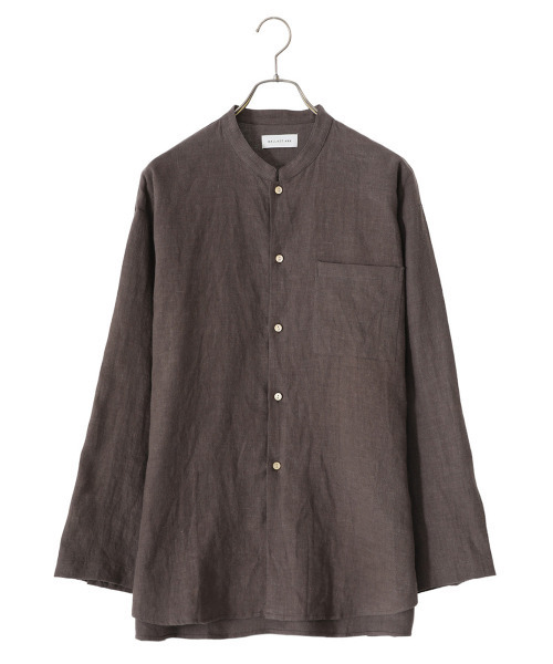 BALLAST ARK（バラストアーク）の「BALLAST ARK / バラストアーク：FRENCH LINEN SHIRTS：BA07-SH001[AST]（Tシャツ/カットソー・メンズ・ブラック/ブラウン系その他・M/L）」の2枚目の写真