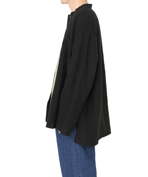BALLAST ARK（バラストアーク）の「BALLAST ARK / バラストアーク：FRENCH LINEN SHIRTS：BA07-SH001[AST]（Tシャツ/カットソー・メンズ・ブラック/ブラウン系その他・M/L）」の22枚目の写真
