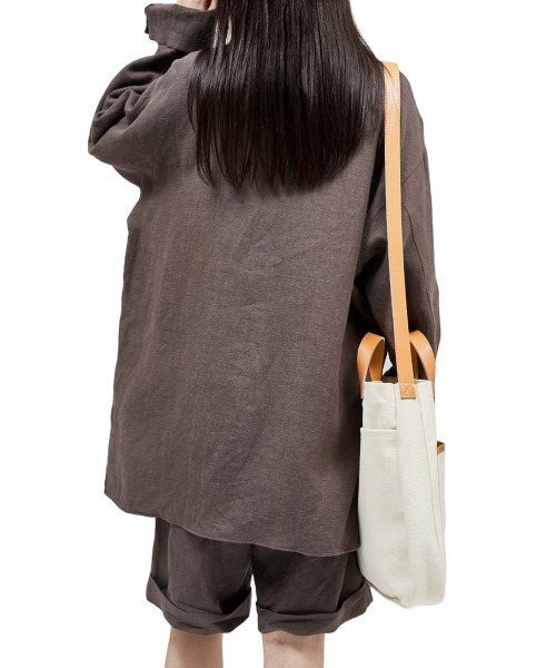 BALLAST ARK（バラストアーク）の「BALLAST ARK / バラストアーク：FRENCH LINEN SHIRTS：BA07-SH001[AST]（Tシャツ/カットソー・メンズ・ブラック/ブラウン系その他・M/L）」の13枚目の写真