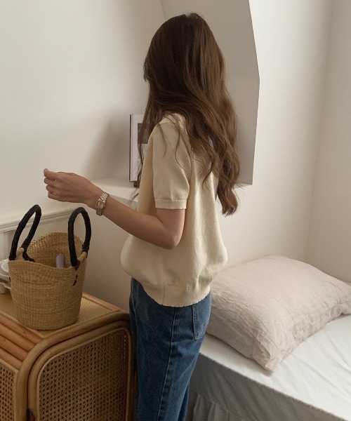 Vipoa（ヴィポア）の「No Problemo logo summer knit（ニット/セーター・レディース・ホワイト系その他/アイボリー/ブラック/グレー・FREE）」の18枚目の写真