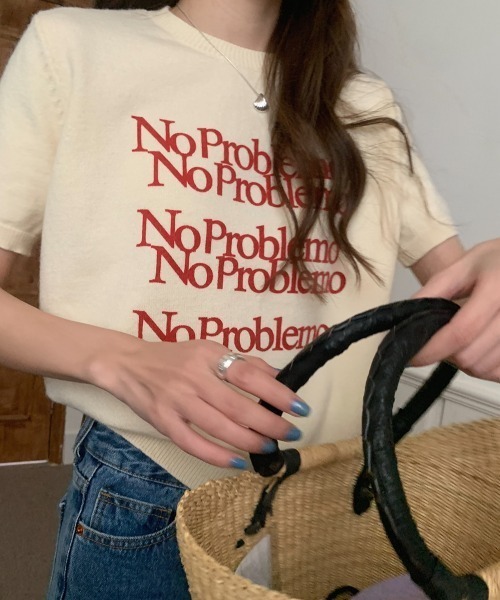 Vipoa（ヴィポア）の「No Problemo logo summer knit（ニット/セーター・レディース・ホワイト系その他/アイボリー/ブラック/グレー・FREE）」の17枚目の写真