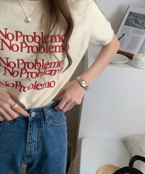 Vipoa（ヴィポア）の「No Problemo logo summer knit（ニット/セーター・レディース・ホワイト系その他/アイボリー/ブラック/グレー・FREE）」の16枚目の写真