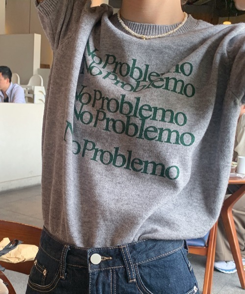 Vipoa（ヴィポア）の「No Problemo logo summer knit（ニット/セーター・レディース・ホワイト系その他/アイボリー/ブラック/グレー・FREE）」の21枚目の写真