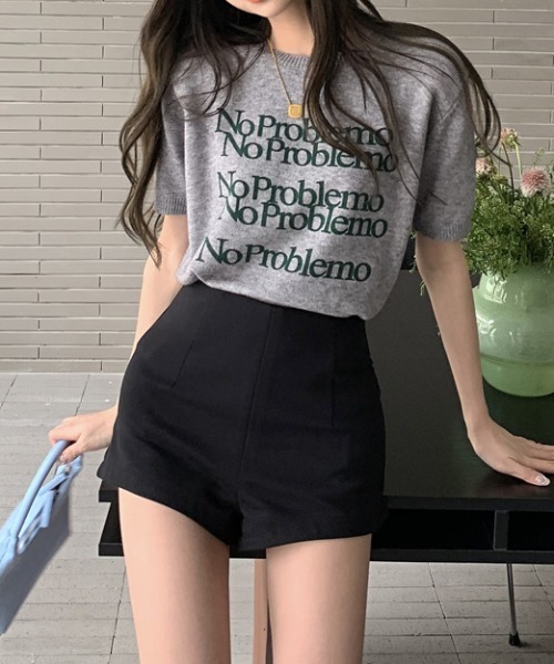 Vipoa（ヴィポア）の「No Problemo logo summer knit（ニット/セーター・レディース・ホワイト系その他/アイボリー/ブラック/グレー・FREE）」の12枚目の写真