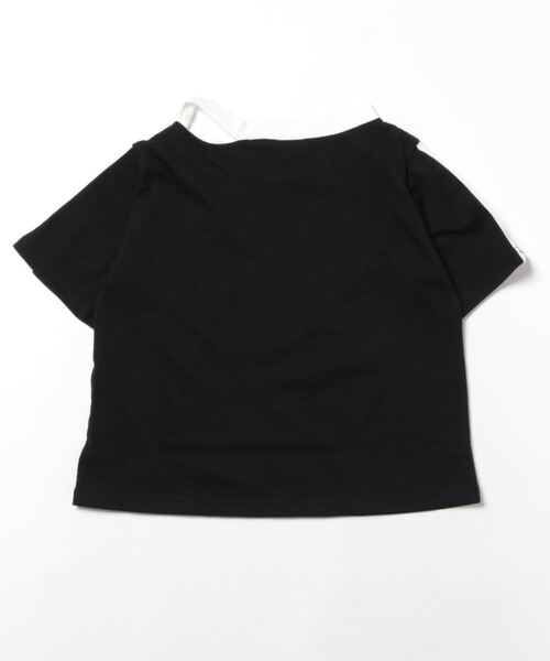 ZIDDY(ジディ)の「ZIDDY/ネックカット推しカラーTシャツ(130~160cm)(Tシャツ/カットソー・キッズ・ブラック/ホワイト/パープル/ブルー・150/140/160/130)」の5枚目の写真