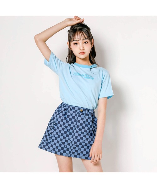 ZIDDY(ジディ)の「ZIDDY/ネックカット推しカラーTシャツ(130~160cm)(Tシャツ/カットソー・キッズ・ブラック/ホワイト/パープル/ブルー・150/140/160/130)」の9枚目の写真