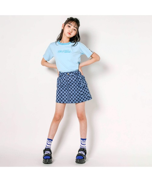 ZIDDY(ジディ)の「ZIDDY/ネックカット推しカラーTシャツ(130~160cm)(Tシャツ/カットソー・キッズ・ブラック/ホワイト/パープル/ブルー・150/140/160/130)」の11枚目の写真