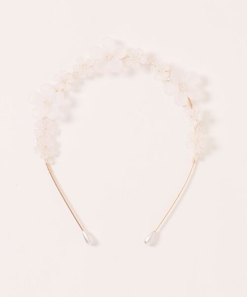 Catherine Cottage（キャサリンコテージ）の「フラワービーズカチューシャ（カチューシャ・キッズ・ホワイト・FREE）」の7枚目の写真