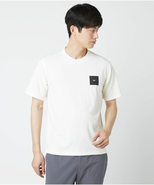 Go to by mizuno(ゴートゥーバイミズノ)の「リサイクルポリエステルロゴプリントTシャツ(Tシャツ/カットソー・メンズ・グリーン/オフホワイト/ネイビー・L/M/XL)」の2枚目の写真