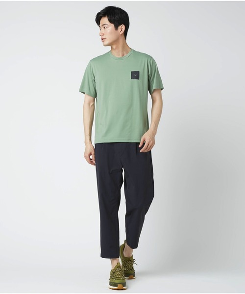 Go to by mizuno(ゴートゥーバイミズノ)の「リサイクルポリエステルロゴプリントTシャツ(Tシャツ/カットソー・メンズ・グリーン/オフホワイト/ネイビー・L/M/XL)」の4枚目の写真